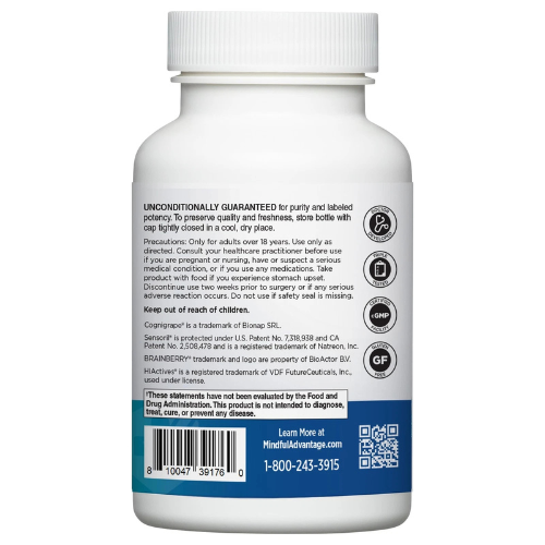 DOCTORS' PREFERRED Mindful Advantage Think Faster Brain Memory Supplements 30Cap New