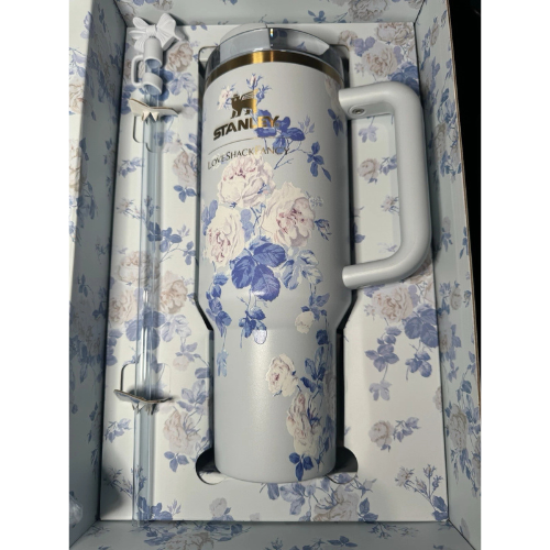 Stanley x Love Shack Fancy 40oz tumbler Everblooming Rosettes New