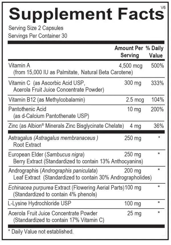 Viracid Immune Support Supplement Capsules | Daily Wellness & Immune Health Formula | 60 Capsules
