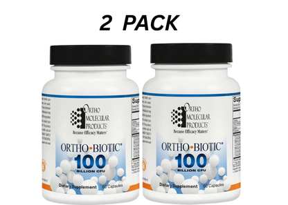 2   Pack  Ortho Molecular Ortho Biotic 100 – High Potency Probiotic for Gut & Digestive Health