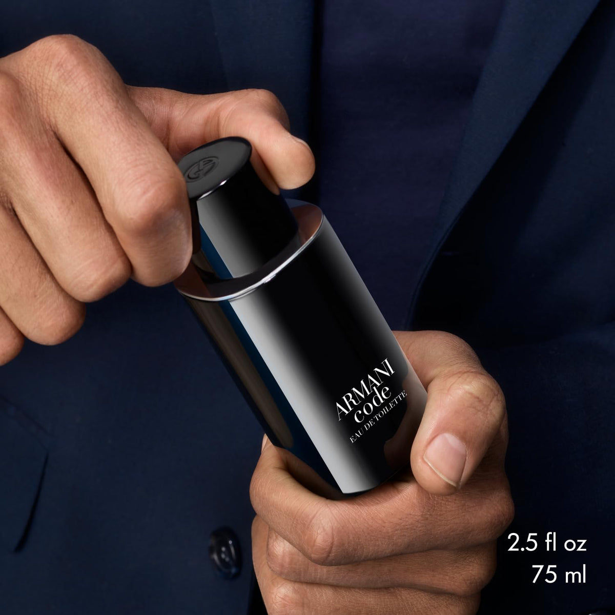 Men's Ambery Woody Eau De Toilette – Citrus, Lavandin & Tonka Bean Cologne 75ml | Code by Armani