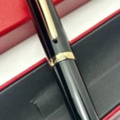 Cartier Black Gold Composite Executive Rollerball Pen Rare AD VIP Gift