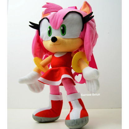 Sonic The Hedgehog Amy Rose in Red Dress Plush Stuffed Animal