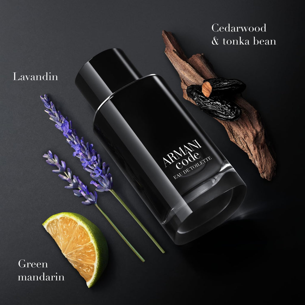 Men's Ambery Woody Eau De Toilette – Citrus, Lavandin & Tonka Bean Cologne 75ml | Code by Armani