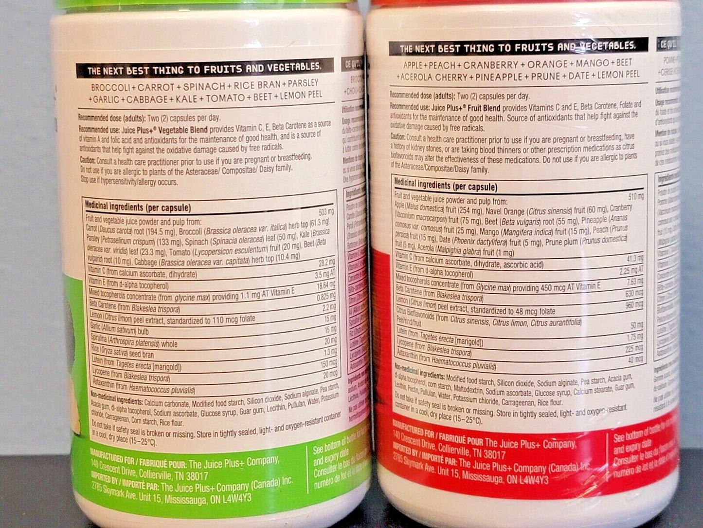 Juice Plus+ ESSENTIALS - Fruit & Veg Juice Powders(120 ea/240 Caps)