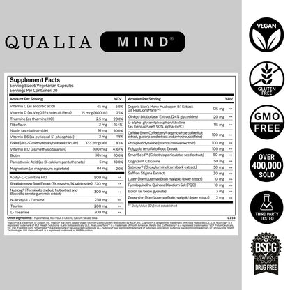 Qualia Mind | The Ultimate Blend for Brain Health* | DoctorFormulated Nootrop..