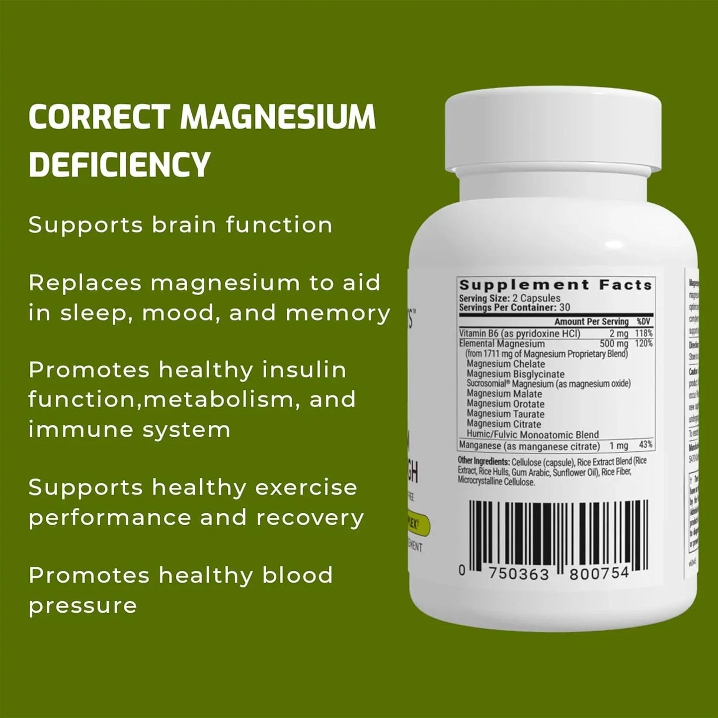Magnesium Breakthrough Supplement 4.0 - Has 7 Forms of Magnesium: Glycinate, Mal
