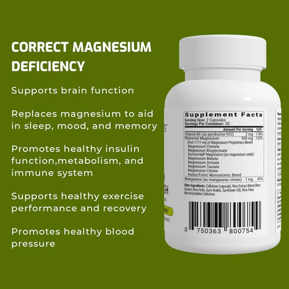 Magnesium Breakthrough Supplement 4.0 - Has 7 Forms of Magnesium: Glycinate, Mal