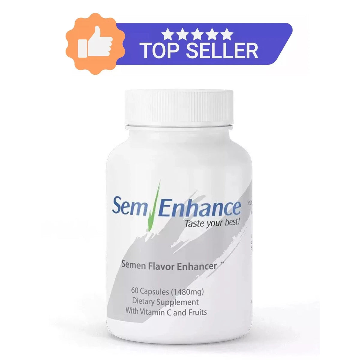 Make Your Semen Taste Fruity Men's Formula with Pineapple & Vitamin C - Fruit-Based Supplement for Men - 60 Capsules